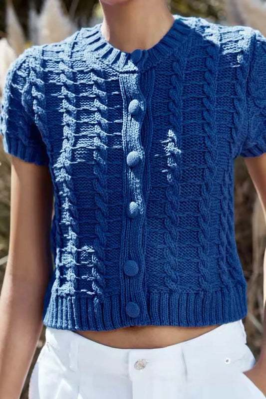 Cardigan para mujer - Cardigan Tejido Azul