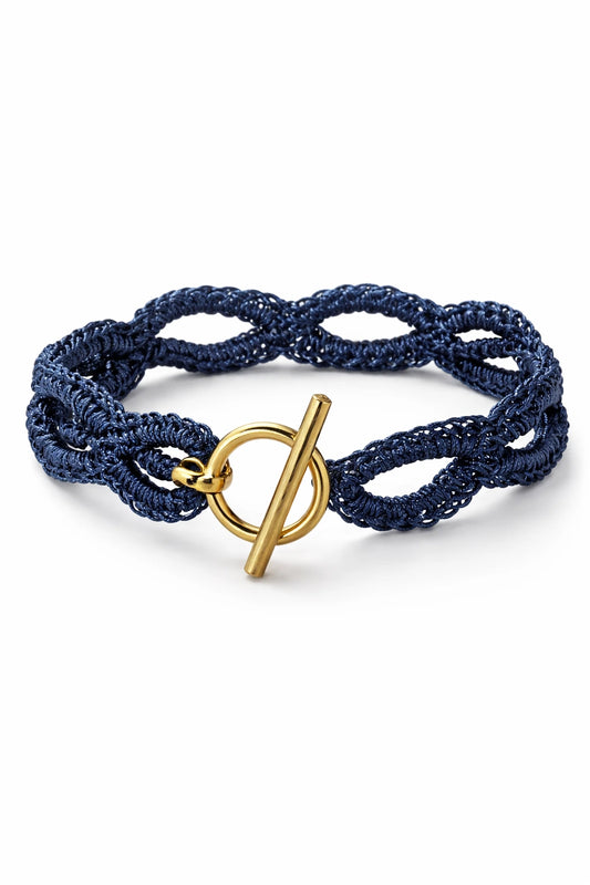 Pulsera Trenzada Elegance Azul