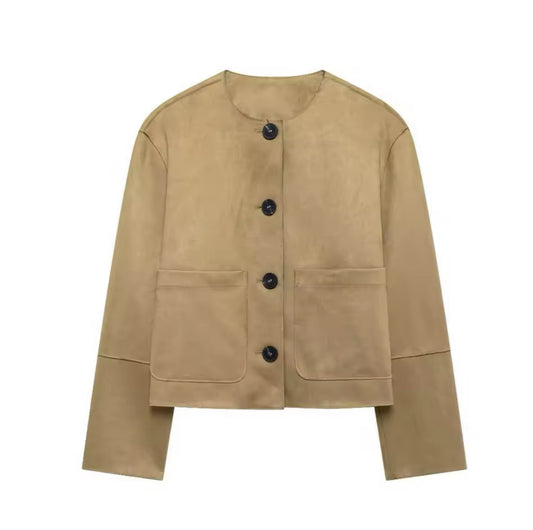 Chaqueta Gamuza Soft Beige