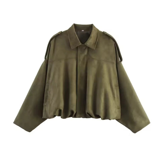 Chaqueta Bomber Verde