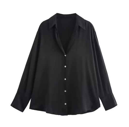 Blusa Seda Mónaco Negro