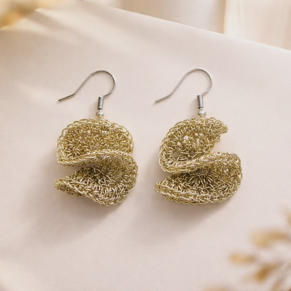 Aros Crochet Dorado